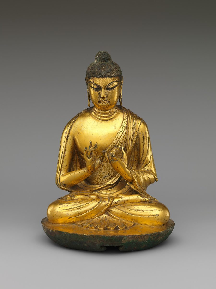 Chinese gilt-bronze figure, Metropolitan Museum of Art collection (historical reference)